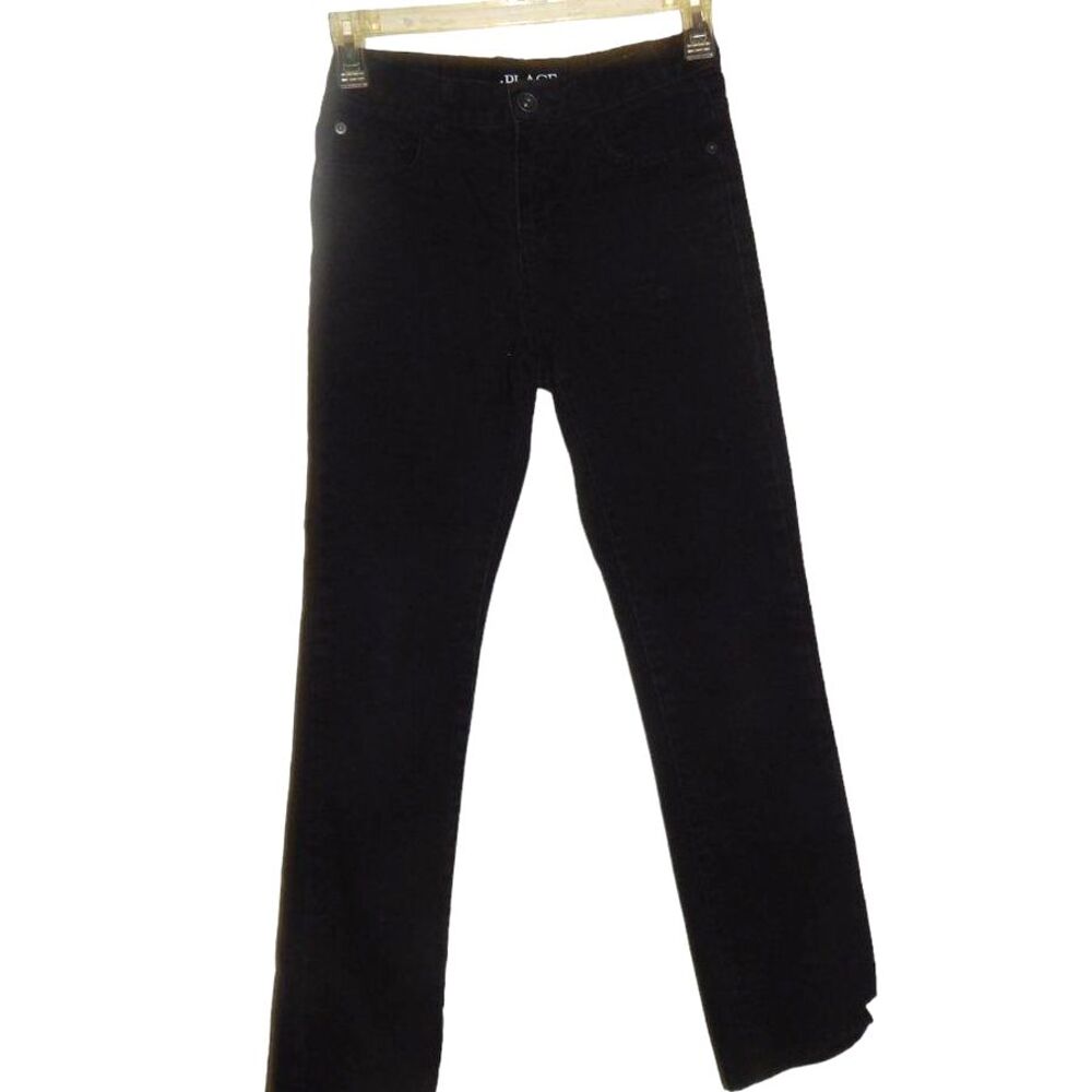 Children’s Place girls 10 black adjustable‑waist 100% cotton skinny jeans